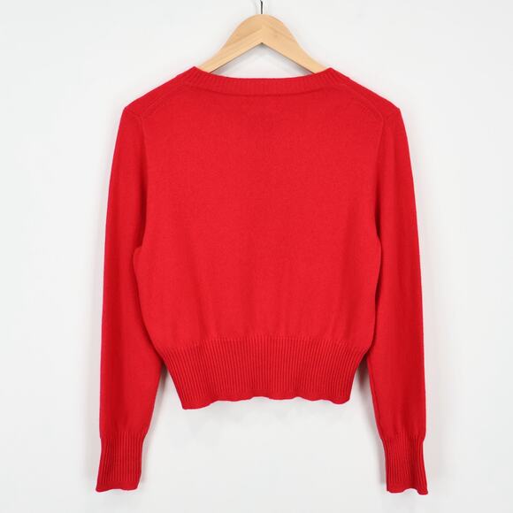 J. Crew Red Cashmere Crew Neck Sweater - Picture 5 of 7